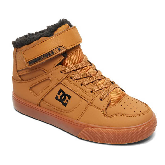 DC PURE HIGH TOP WNT ELASTIC LACED BOOTS WHEAT