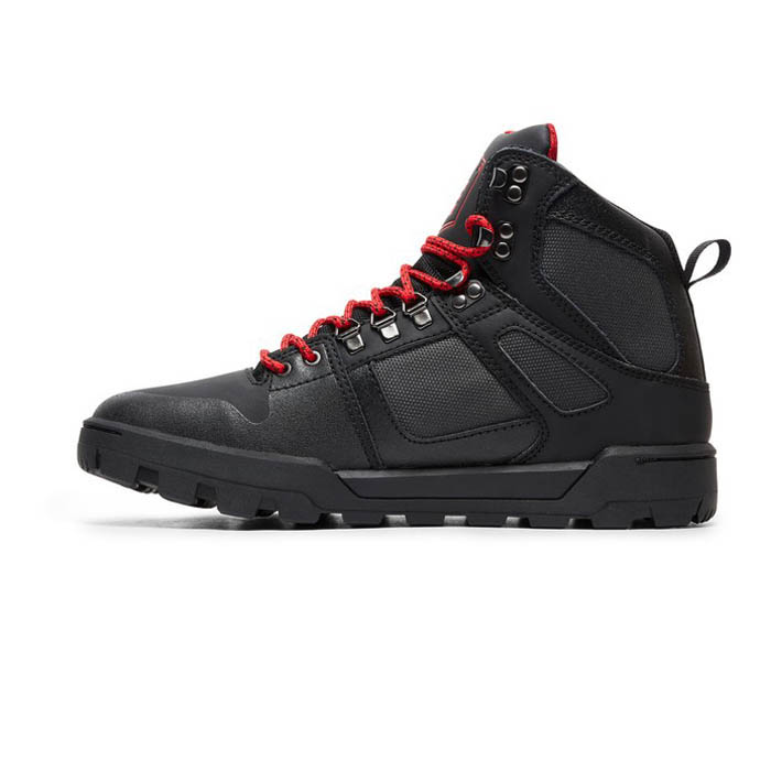 DC PURE HIGH TOP WR BOOT BLACK GREY RED
