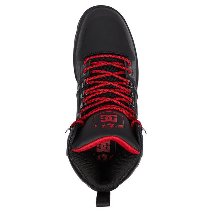 DC PURE HIGH TOP WR BOOT BLACK GREY RED