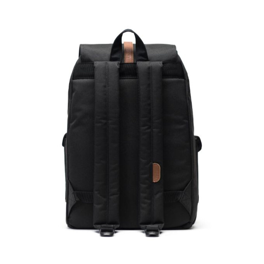 HERSCHEL DAWSON BACKPACK BLACK TAN SYNTHETIC LEATHER