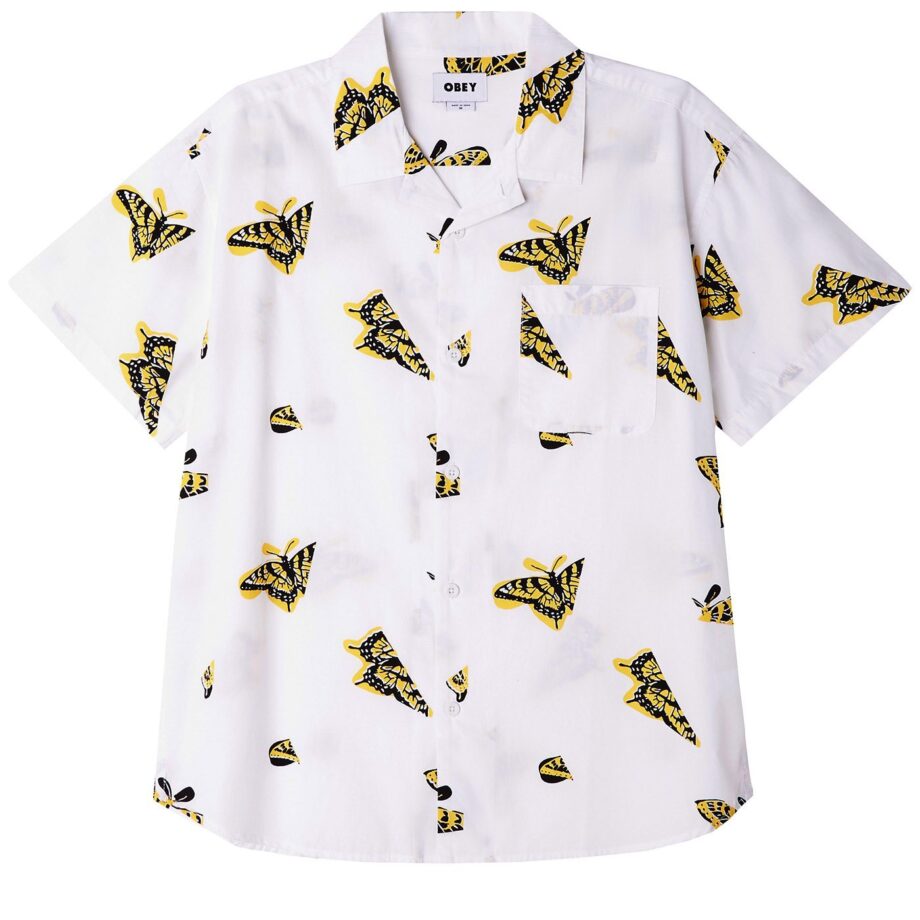OBEY BUTTERFLY SHIRT WHITE MULTI