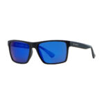 HORSEFEATHERS MERLIN SUNGLASSES MATT BLACK MIRROR BLUE