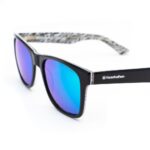 HORSEFEATHERS FOSTER SUNGLASSES ZEBRA MIRROR GREEN - Image 2