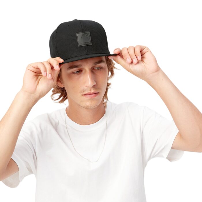 CARHARTT WIP LOGO CAP BLACK - Image 4