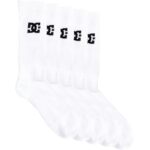 DC SPP 5 PACK CREW SOCKS SNOW WHITE