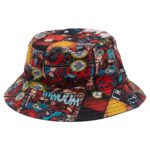 DC X MARVER DEADPOOL REVERSIBLE BUCKET HAT BLACK