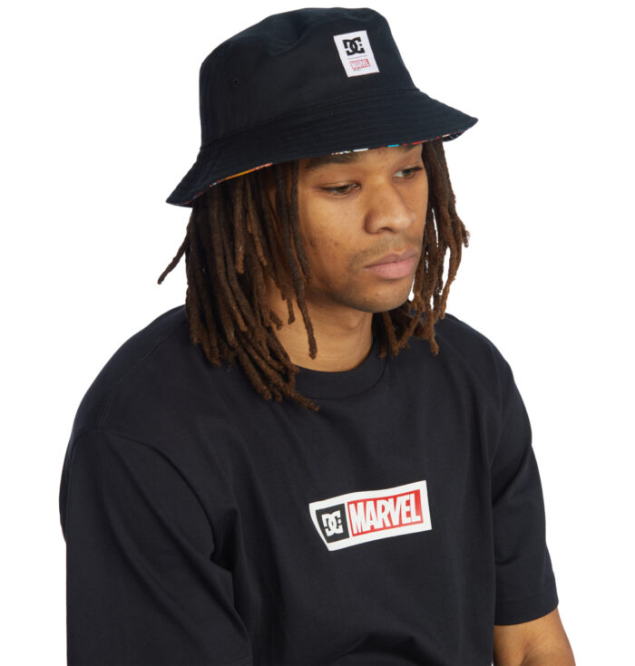 DC X MARVER DEADPOOL REVERSIBLE BUCKET HAT BLACK - Image 10
