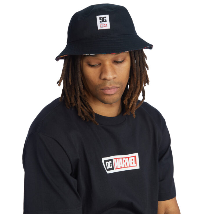 DC X MARVER DEADPOOL REVERSIBLE BUCKET HAT BLACK - Image 6