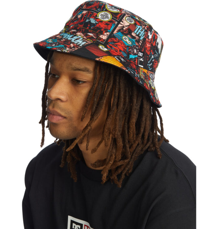 DC X MARVER DEADPOOL REVERSIBLE BUCKET HAT BLACK - Image 8