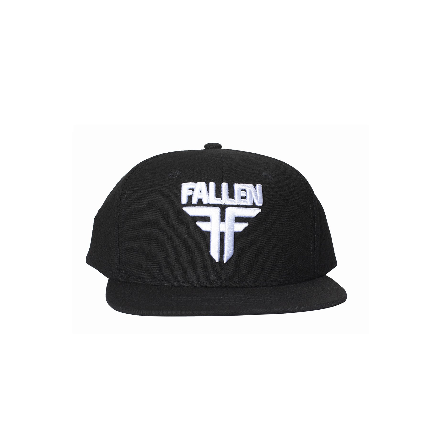 FALLEN-INSIGNIA-FLAT-CAP-BLACK-WHITE-FMJ1CP01TUBLW-25E.jpg FALLEN INSIGNIA FLAT CAP BLACK WHITE - Image 1