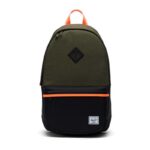 HERSCHEL HERITAGE PRO BACKPACK IVY GREEN BLACK SHOCKING ORANGE