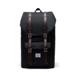 HERSCHEL LITTLE AMERICA BACKPACK BLACK CHICORY COFFEE