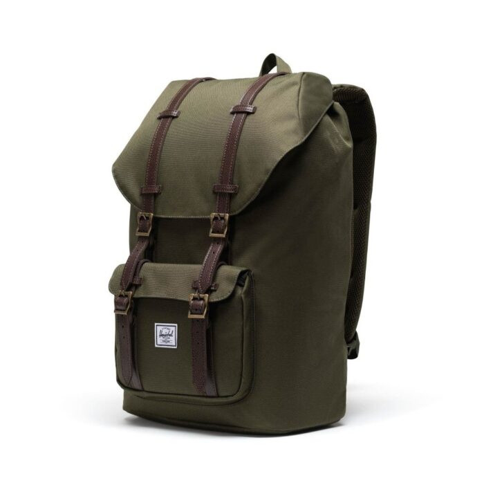 HERSCHEL LITTLE AMERICA BACKPACK IVY GREEN CHICORY COFFEE - Image 4