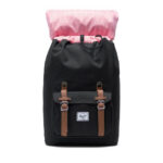 HERSCHEL LITTLE AMERICA MID BACKPACK BLACK TAN SYNTHETIC LEATHER - Image 2