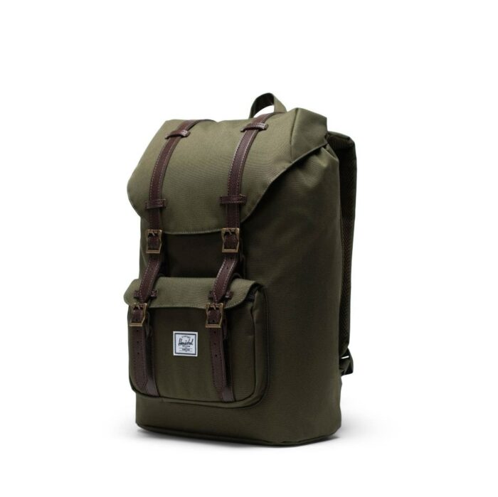 HERSCHEL LITTLE AMERICA MID BACKPACK IVY GREEN CHICORY COFFEE - Εικόνα 4