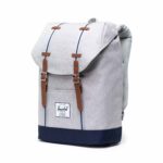 HERSCHEL RETREAT BACKPACK LIGHT GREY CROSSHATCH PEACOAT - Εικόνα 2