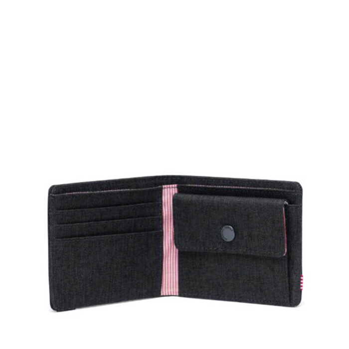 HERSCHEL ROY COIN WALLET BLACK CROSSHATCH - Image 3