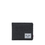 HERSCHEL ROY WALLET BLACK CROSSHATCH