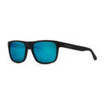 HORSEFEATHERS KEATON SUNGLASSES BRUSHED BLACK MIRROR BLUE