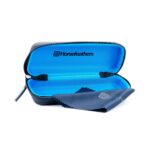 HORSEFEATHERS KEATON SUNGLASSES BRUSHED BLACK MIRROR BLUE - Image 3