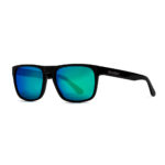 HORSEFEATHERS KEATON SUNGLASSES GLOSS BLACK MIRROR GREEN