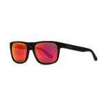 HORSEFEATHERS KEATON SUNGLASSES MATT BLACK MIRROR RED