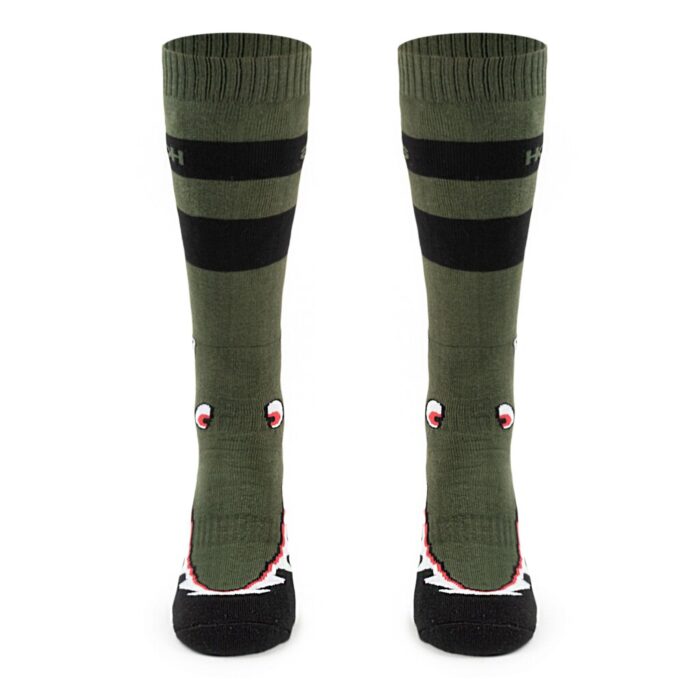 HORSEFEATHERS SHARK SNOWBOARD SOCKS OLIVE - Image 3