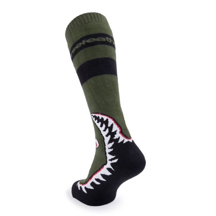HORSEFEATHERS SHARK SNOWBOARD SOCKS OLIVE - Image 4