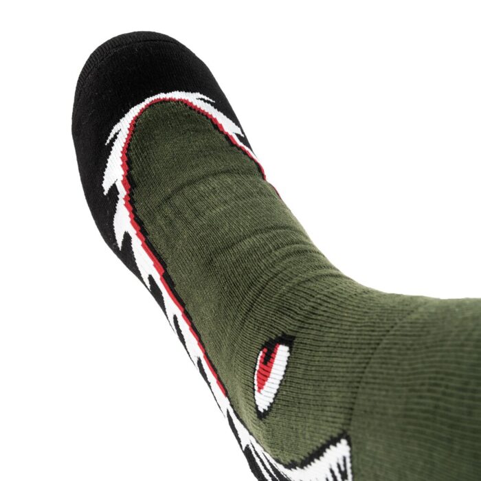 HORSEFEATHERS SHARK SNOWBOARD SOCKS OLIVE - Image 5