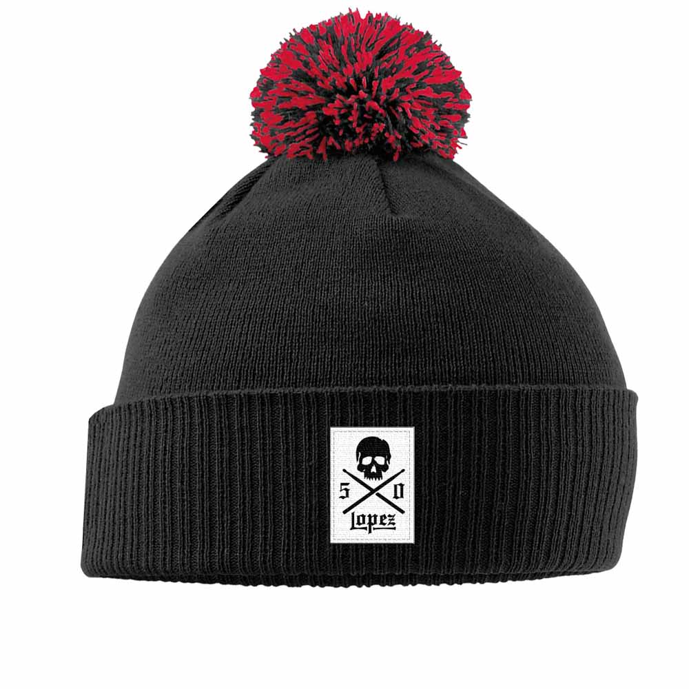 SNOWSTAR-BLACK-RED-LOPEZ-50-sample.jpg CIRCA SNOWSTAR BLACK RED LOPEZ 50 BEANIE - Image 1