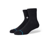 STANCE ICON QUARTER 3 PACK SOCKS BLACK - Image 2
