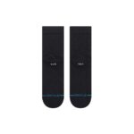 STANCE ICON QUARTER 3 PACK SOCKS BLACK - Image 3