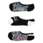 VANS ZEBRA DAZE CANOODLE 3 PK PAIR SOCKS BLACK