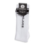 VOLCOM HIGH STRIPE SOCKS WHITE - Image 4