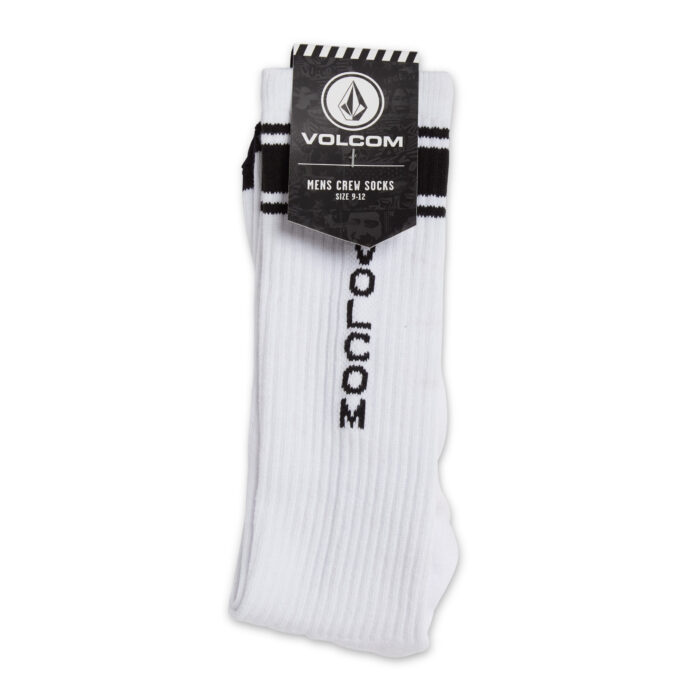 VOLCOM HIGH STRIPE SOCKS WHITE - Image 4