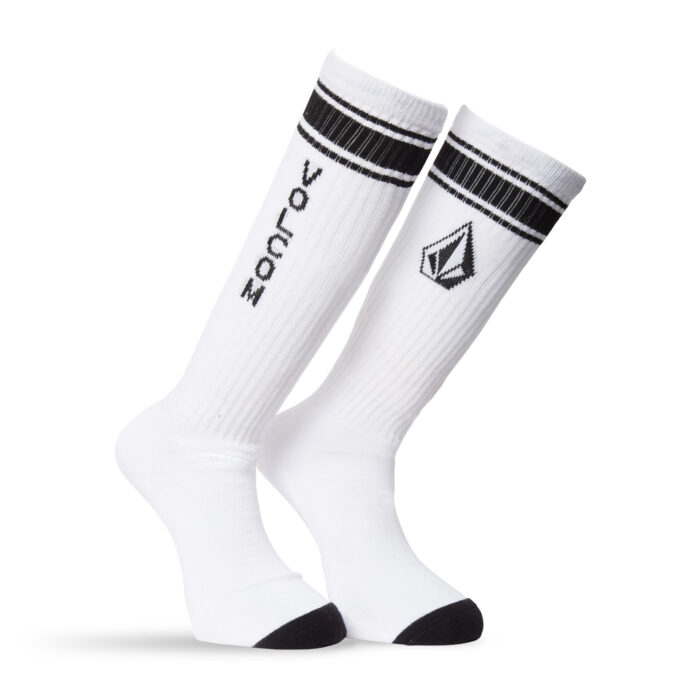 VOLCOM HIGH STRIPE SOCKS WHITE - Image 3