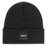 HUF ESSENTIALS BOX LOGO CUFF BEANIE BLACK