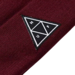 HUF ESSENTIALS TRIPLE TRIANGLE CUFF BEANIE WINE - Image 3