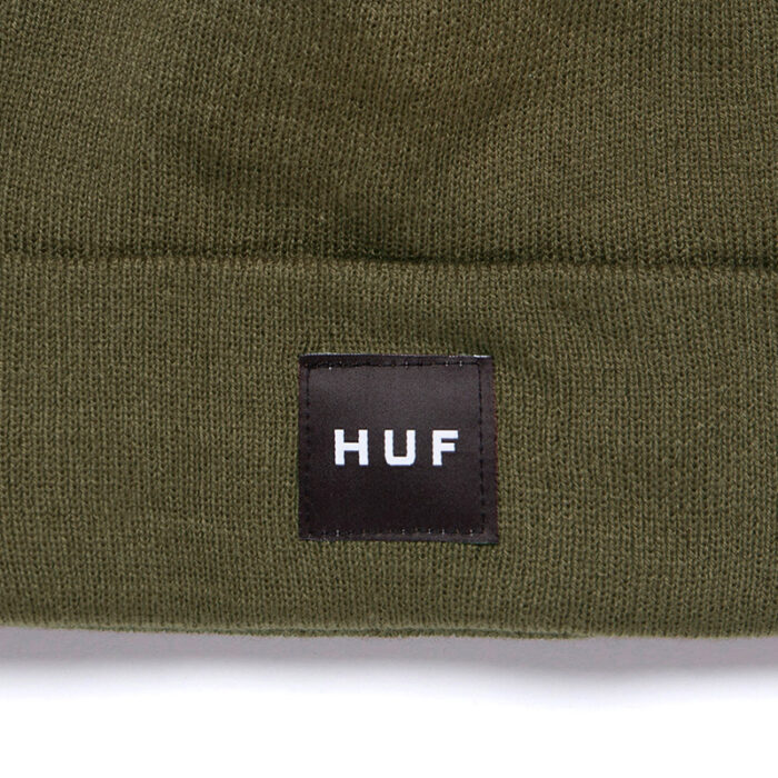 HUF ESSENTIALS BOX LOGO CUFF BEANIE OLIVE - Image 2