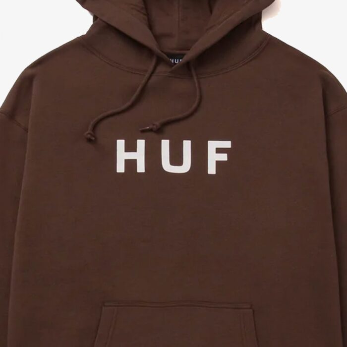 HUF ESSENTIALS OG LOGO HOODIE CHOCOLATE - Image 2