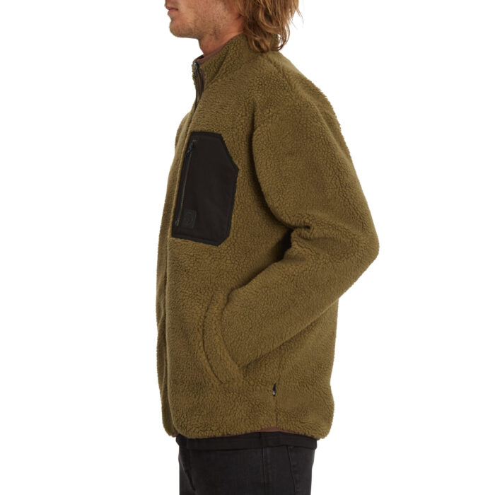 VOLCOM MUZZER FUZZAR ZIP HOODIE SERVICE GREEN - Image 2