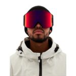 ANON SYNC SNOW GOGGLES BLACK PERCEIVE SUNNY RED BONUS LENS PERCEIVE CLOUDY BURST - Image 2