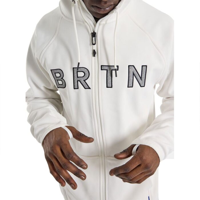 BURTON CROWN WEATHERPROOF ZIP HOODIE STOUT WHITE - Image 4