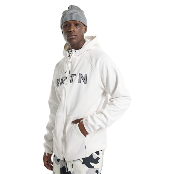 BURTON CROWN WEATHERPROOF ZIP HOODIE STOUT WHITE - Image 2