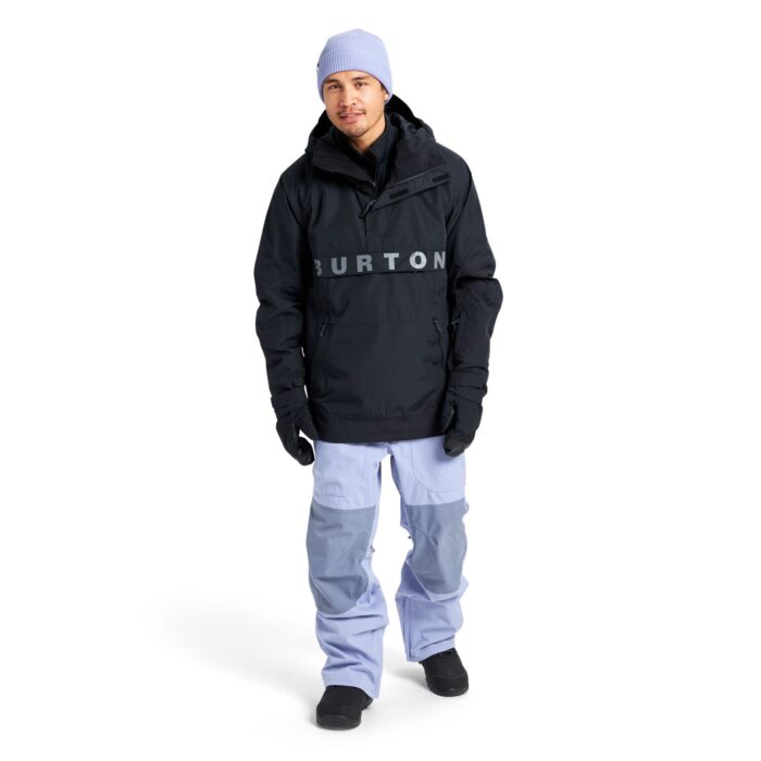 BURTON FROSTNER ANORAK SNOW JACKET TRUE BLACK - Image 9