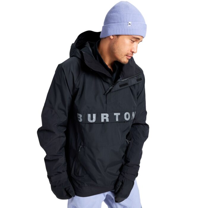 BURTON FROSTNER ANORAK SNOW JACKET TRUE BLACK - Image 2