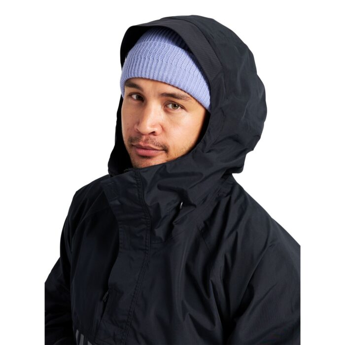BURTON FROSTNER ANORAK SNOW JACKET TRUE BLACK - Image 4