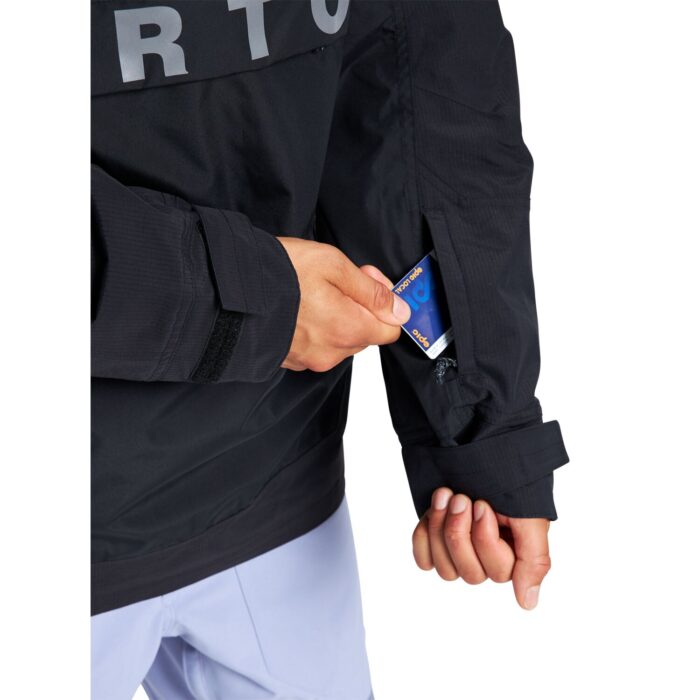 BURTON FROSTNER ANORAK SNOW JACKET TRUE BLACK - Image 5