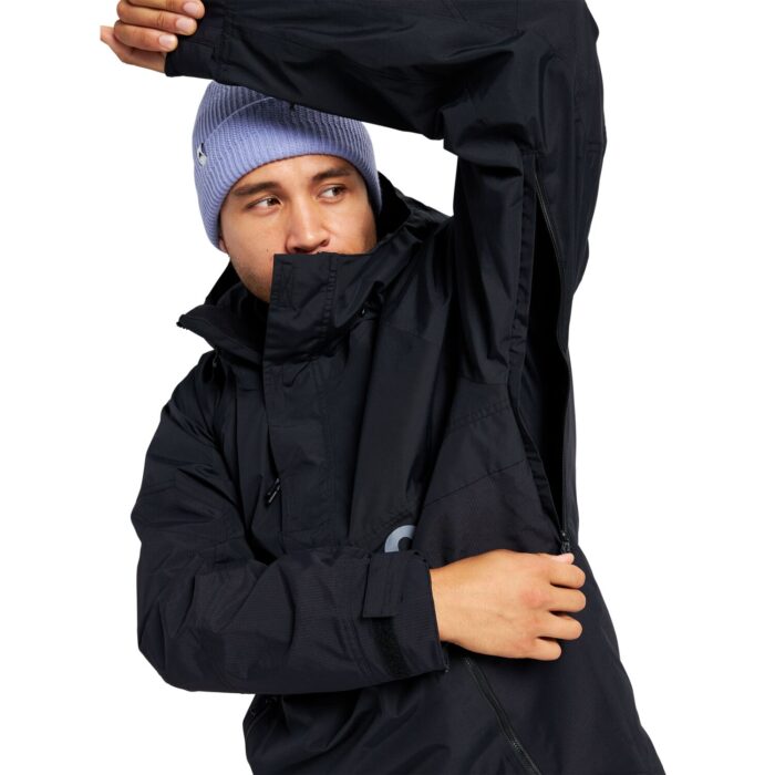 BURTON FROSTNER ANORAK SNOW JACKET TRUE BLACK - Image 6