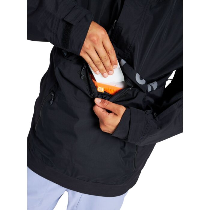 BURTON FROSTNER ANORAK SNOW JACKET TRUE BLACK - Image 7